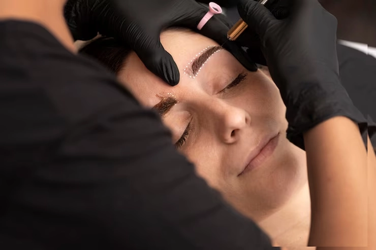 female-going-through-microblading-treatment