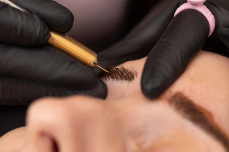 female-going-through-microblading-treatment