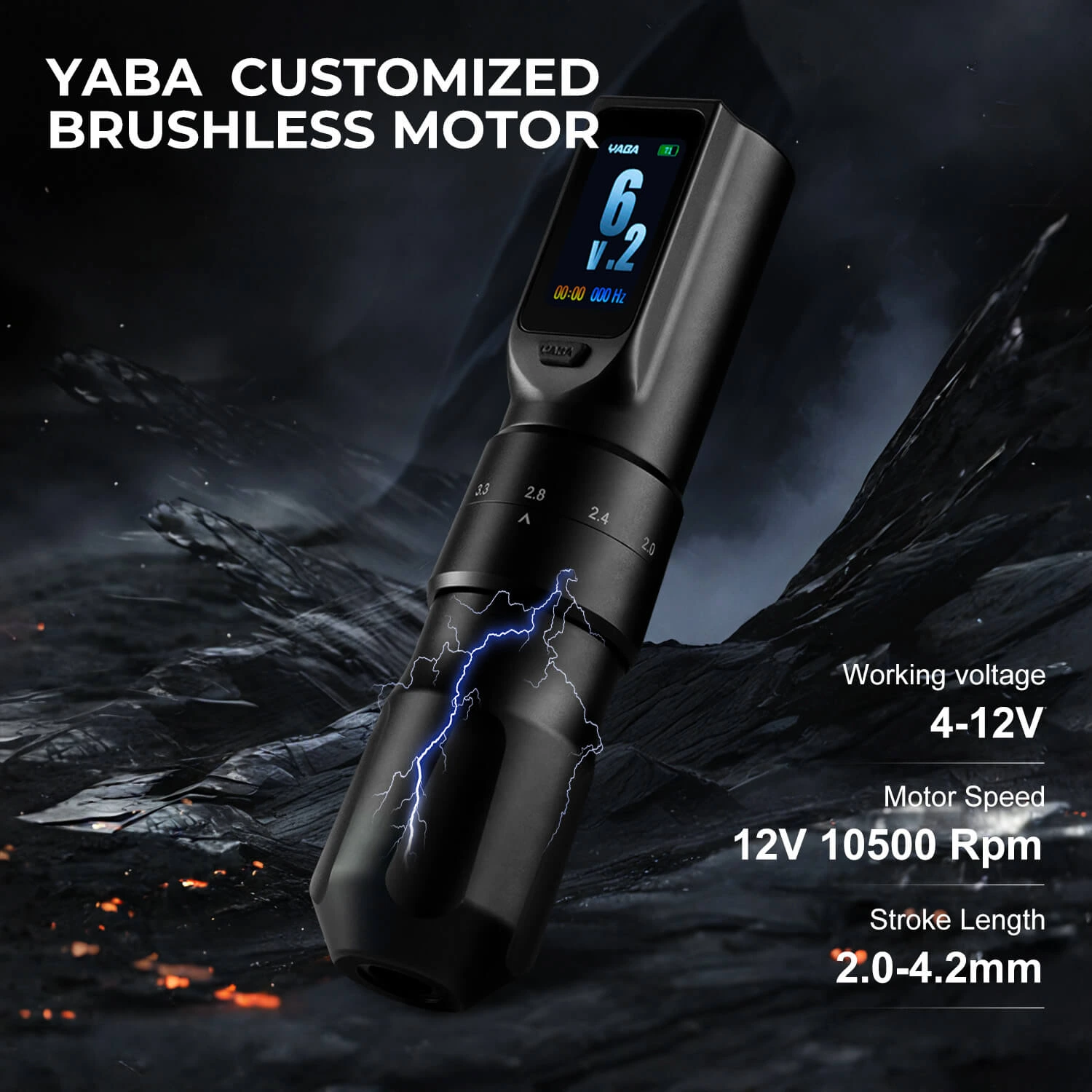YABA Tattoo Touch Screen Wireless Battery Tattoo Machine Kits