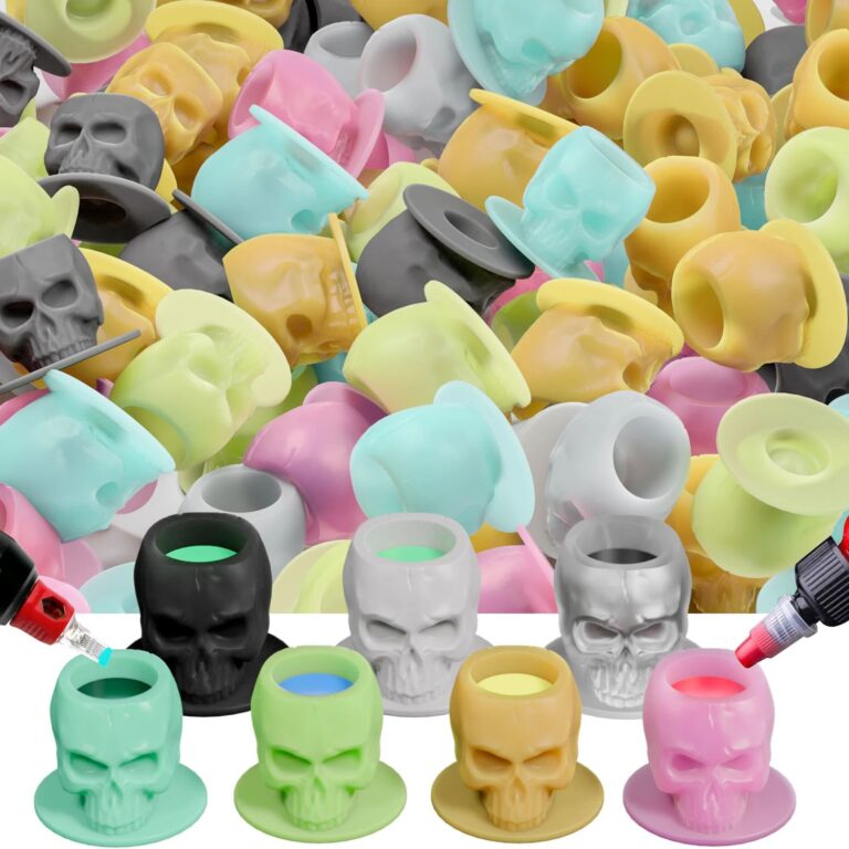 Skull Silicone tattoo ink cups (1)
