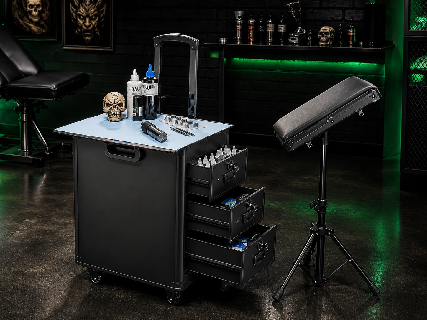 Mobile Tattoo Workstation Setup