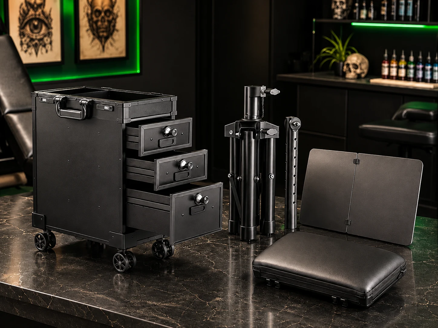 Tattoo Travel Case Drawer Details